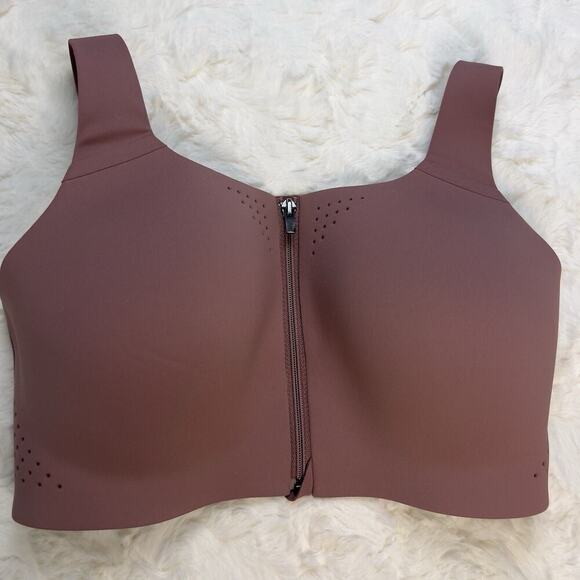 Victoria's Secret Other - Victoria’s Secret Rosewood Featherweight Max Sports Bra Zip Strappy Back 34DDD